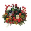 Platter with two drinks Frentzos Flowers-Florist in Athens-Agia Paraskevi-Greece Professional Gift - Inauguration