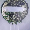 Rose wreath on a tripod with double construction Frentzos Flowers-Florist in Athens-Agia Paraskevi-Greece Condolences