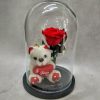 beauty bear red for gift with a forever rose