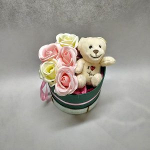 Bubbles – Teddy Bear – Ροζ & Λευκό