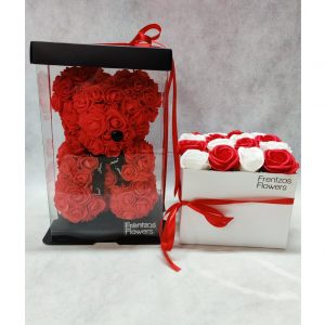 Rose Bear Medium & Soap Powder – Red