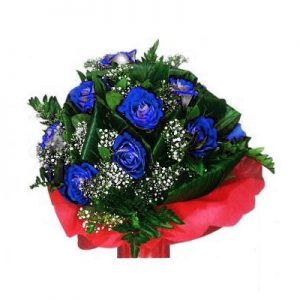 Μπουκέτο με Μπλε Τριαντάφυλλα
