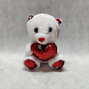 Teddy Bear with Paillets Heart